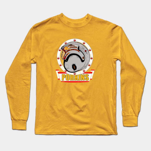 Rebel Porkins Long Sleeve T-Shirt by JLaneDesign